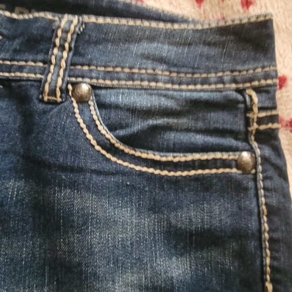 Code Bleu, Designer Jeans, Size 12, Embroidered Back Pockets, Bling - Picture 7 of 10